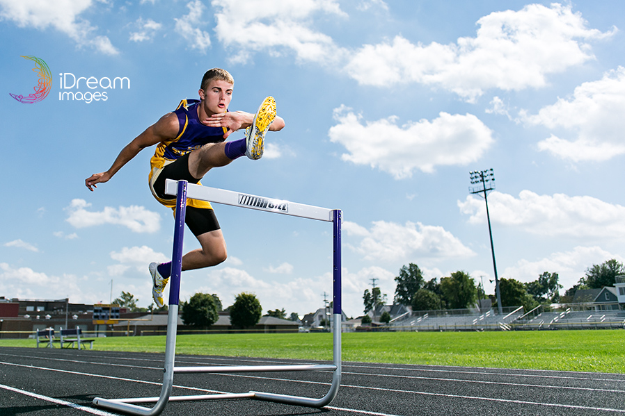 Senior pictures running track