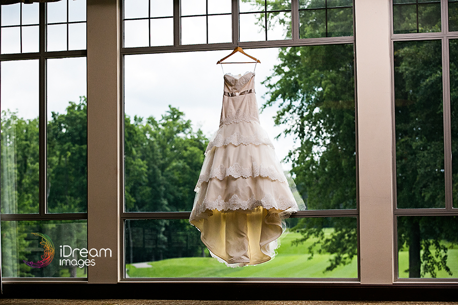 Wedding Dress Hanging in The Scioto Reserve 